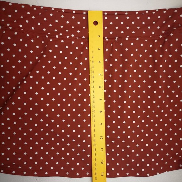Lands' End Ladies Size 10 Rust w/ White Polka Dots 2 Piece Tankini Bathing Suit - Picture 13 of 15